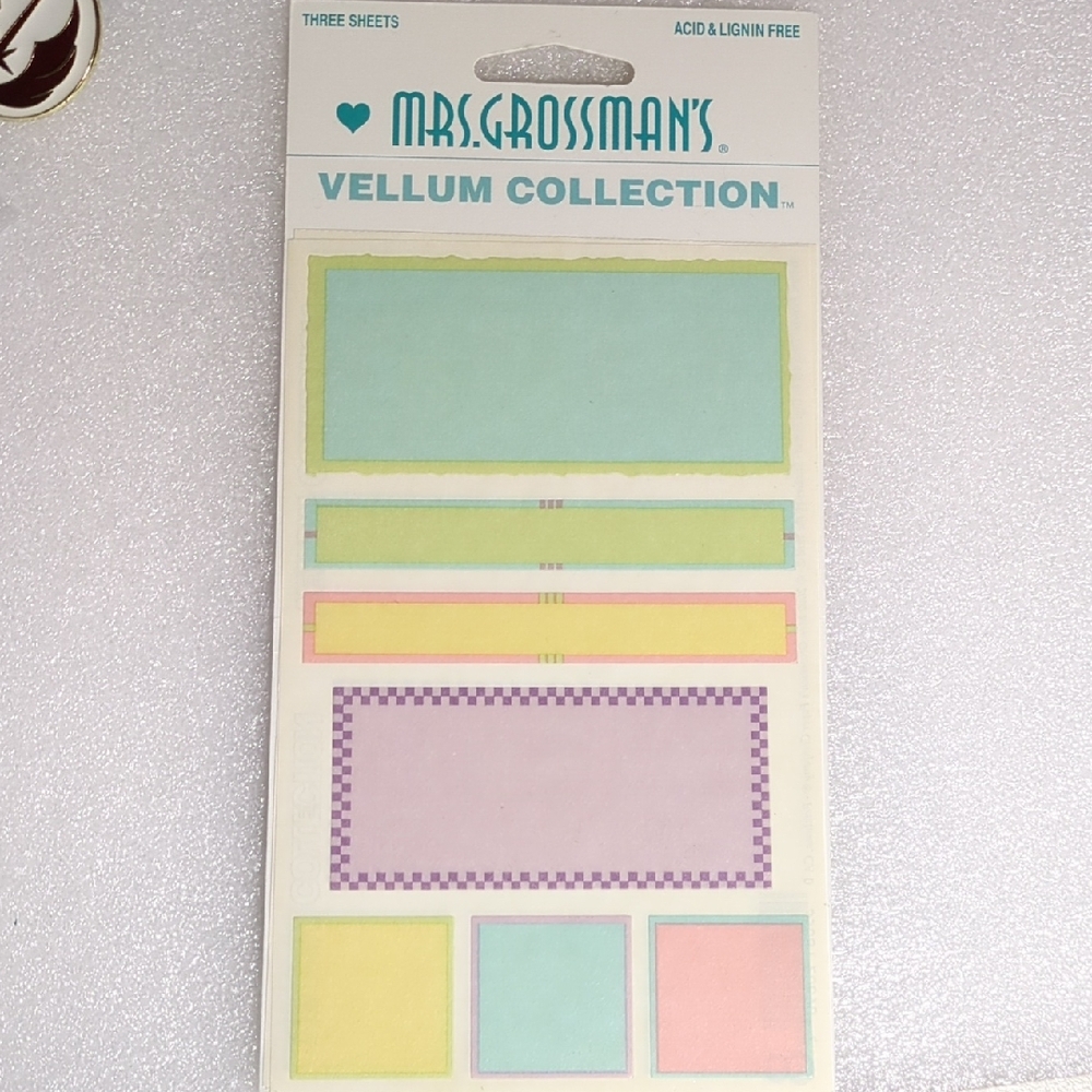 🧡5/$10🧡Mrs. Grossman's Vellum Collection Stickers